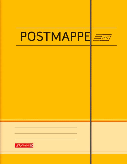 Postmappe A4 Gummizug, Karton, 3 Klappen
