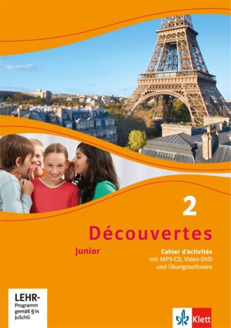 Découvertes 2. Junior für Klasse 6 Cahier d activités mit MP3-CD, DVD und